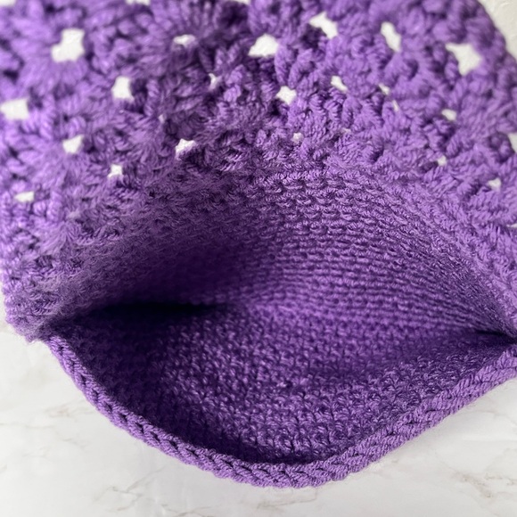 Purple Crochet Wristlet Clutch - Picture 9 of 10